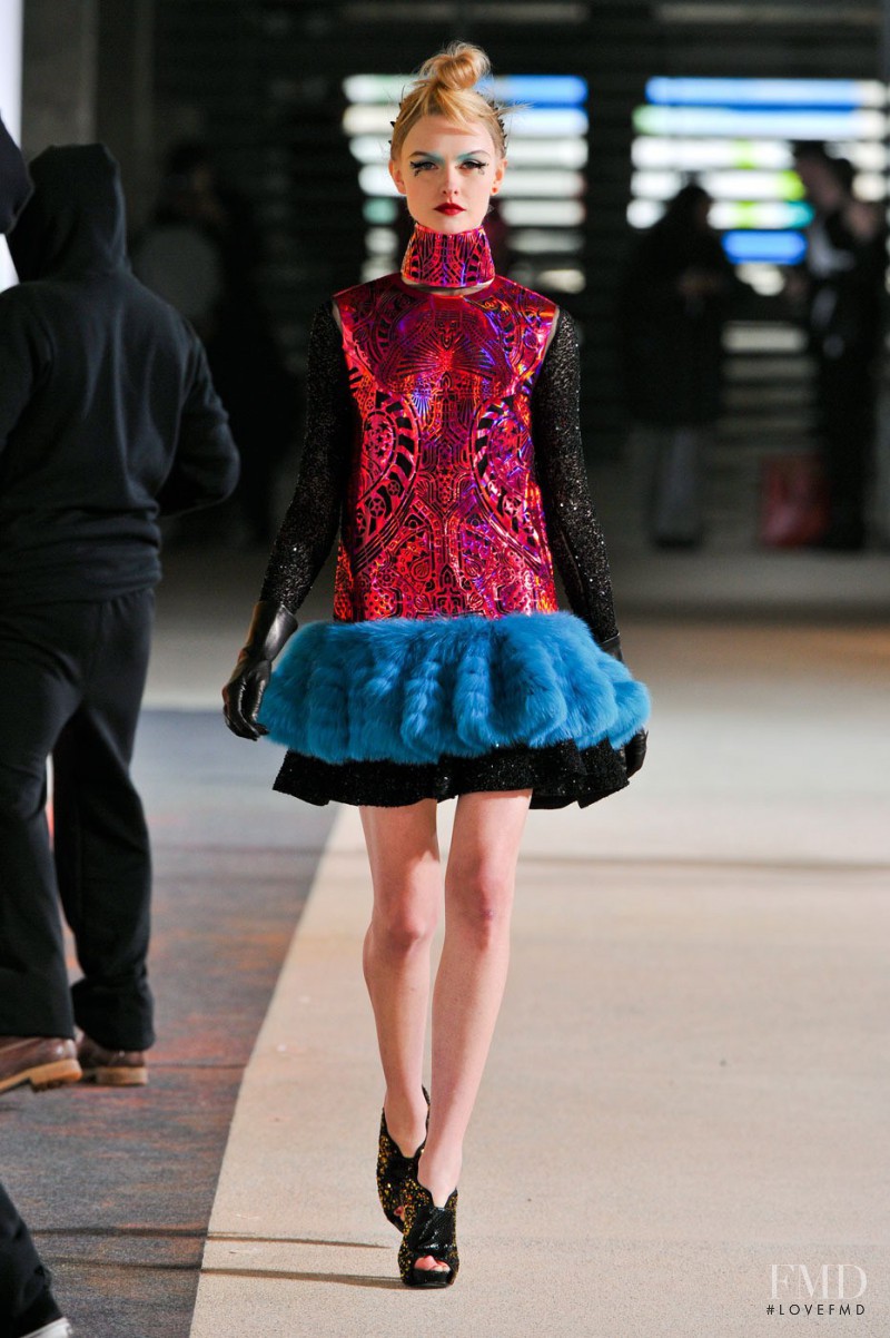 Kamila Filipcikova featured in  the Manish Arora fashion show for Autumn/Winter 2012