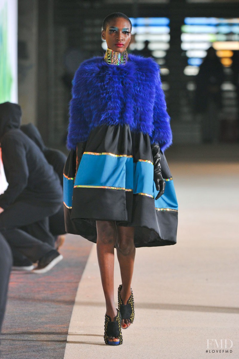 Nana Keita featured in  the Manish Arora fashion show for Autumn/Winter 2012