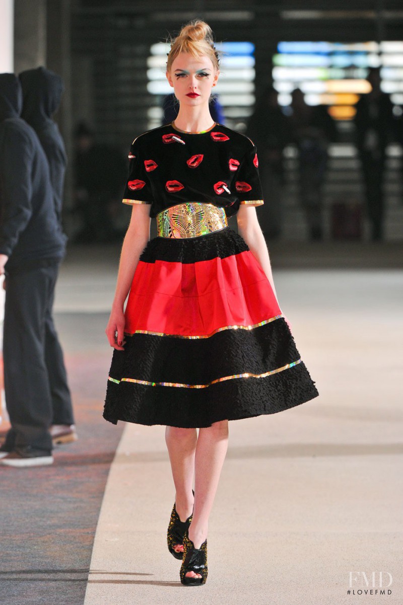 Kamila Filipcikova featured in  the Manish Arora fashion show for Autumn/Winter 2012