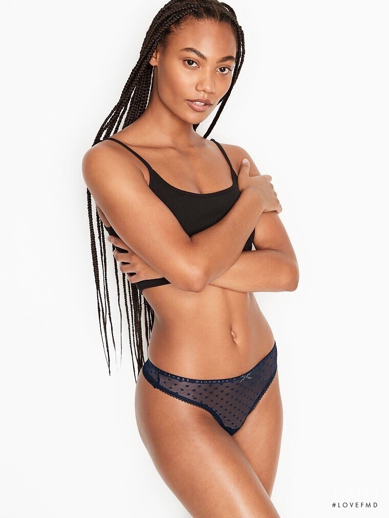 Ange-Marie Moutambou featured in  the Victoria\'s Secret catalogue for Winter 2020