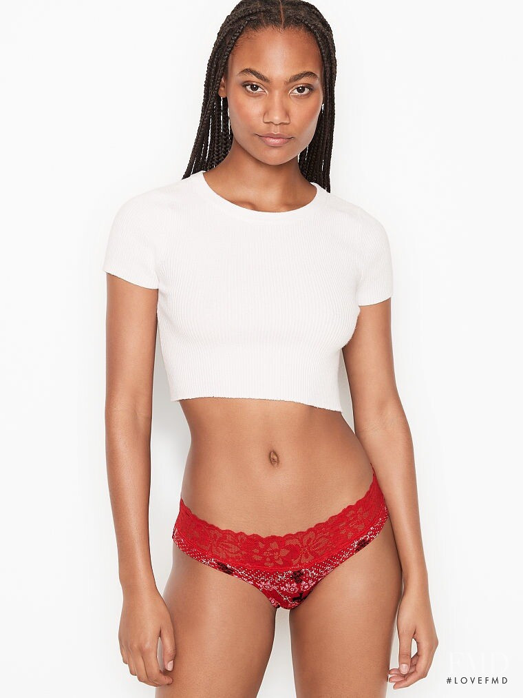 Ange-Marie Moutambou featured in  the Victoria\'s Secret catalogue for Winter 2020