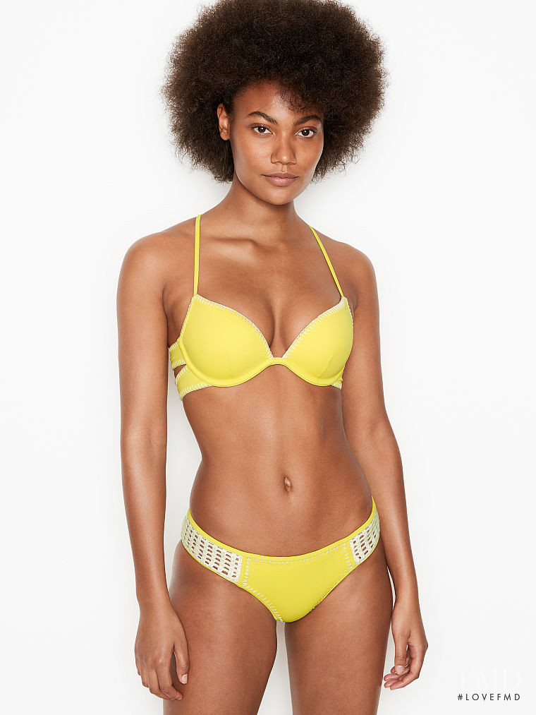 Ange-Marie Moutambou featured in  the Victoria\'s Secret Swim catalogue for Spring/Summer 2021