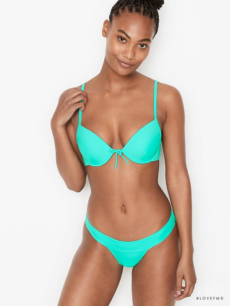 Ange-Marie Moutambou featured in  the Victoria\'s Secret Swim catalogue for Spring/Summer 2021