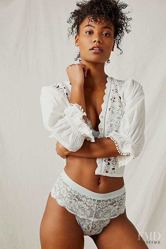 Ange-Marie Moutambou featured in  the Free People catalogue for Spring/Summer 2021