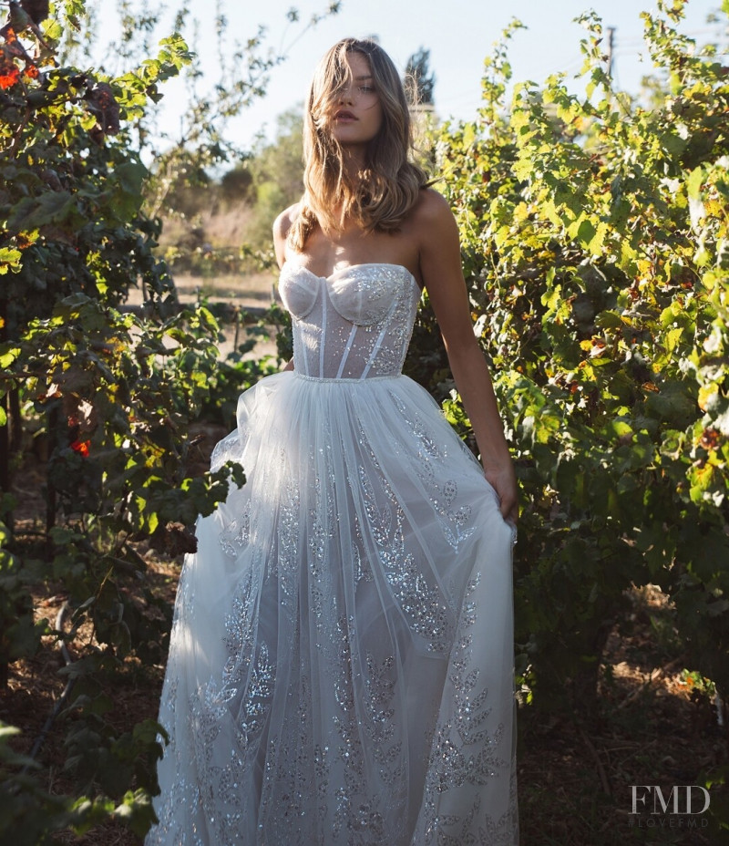 Maelys Garouis featured in  the Flora Bridal lookbook for Autumn/Winter 2021