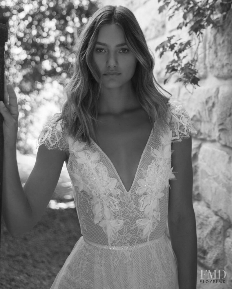 Maelys Garouis featured in  the Flora Bridal lookbook for Autumn/Winter 2021