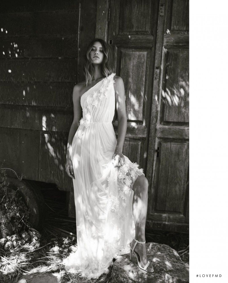 Maelys Garouis featured in  the Flora Bridal lookbook for Autumn/Winter 2021