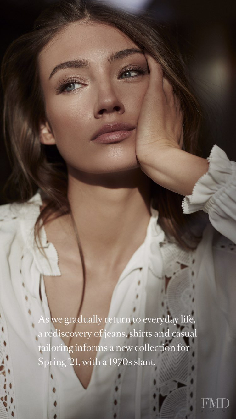 Lorena Rae featured in  the Reiss lookbook for Spring 2021