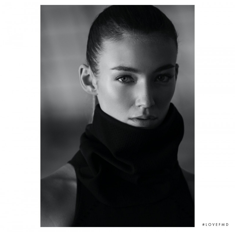 Lorena Rae featured in  the Reiss x Castore advertisement for Winter 2021