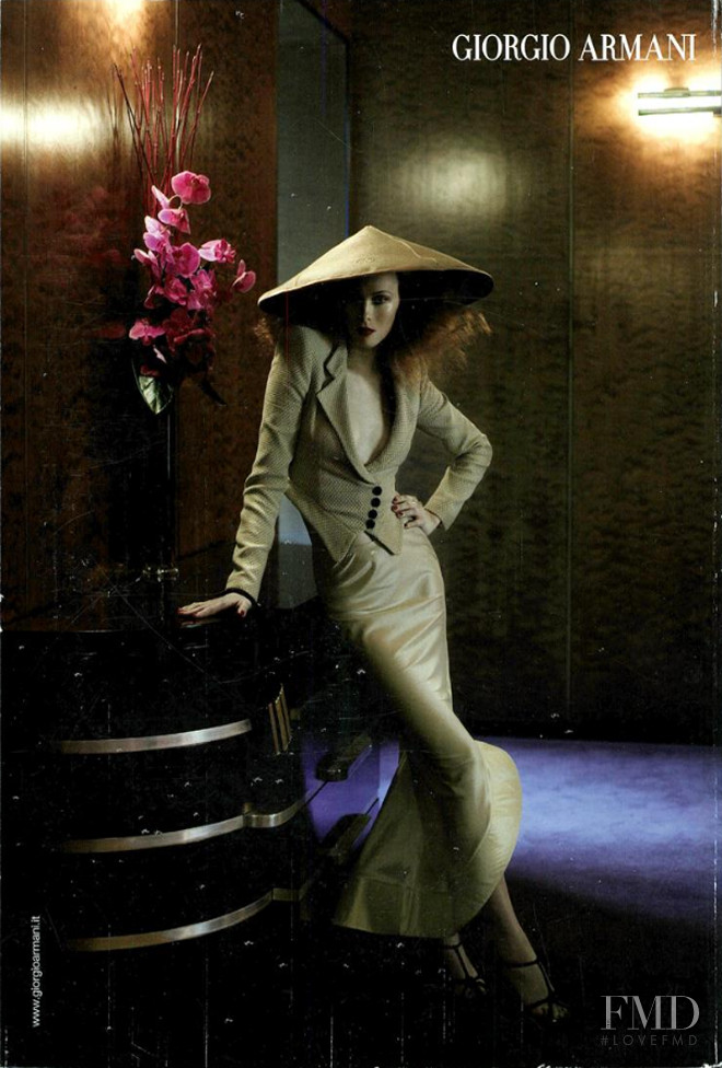 Karen Elson featured in  the Giorgio Armani advertisement for Spring/Summer 2005