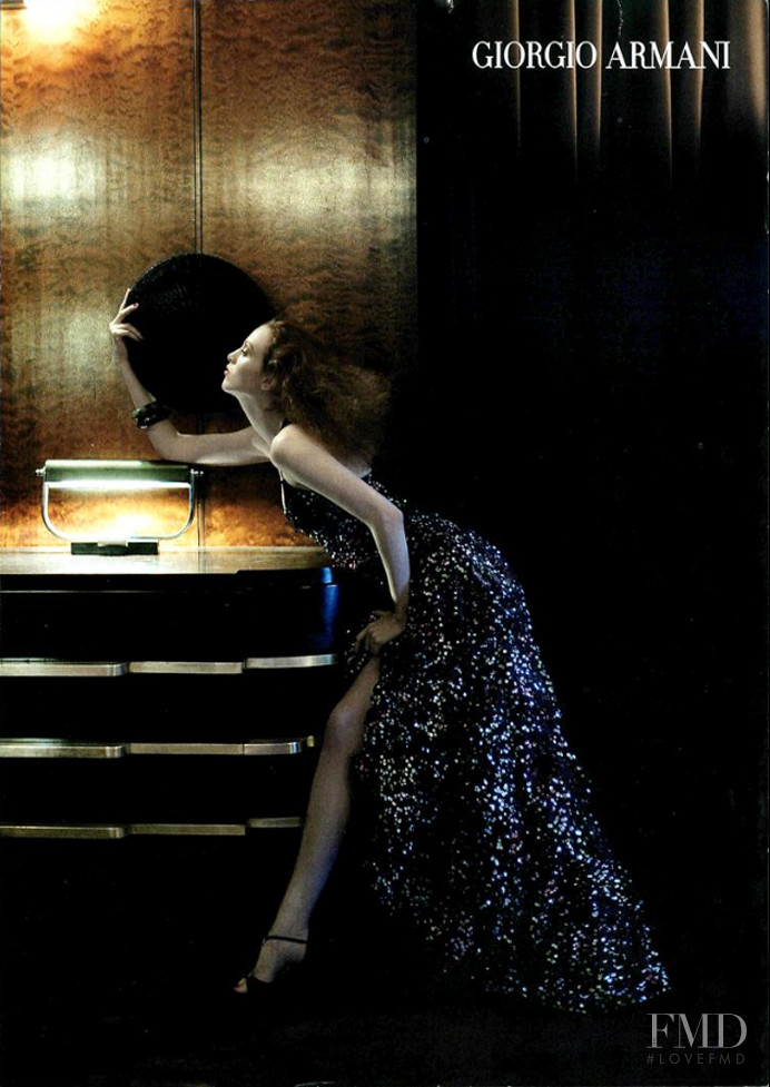 Karen Elson featured in  the Giorgio Armani advertisement for Spring/Summer 2005