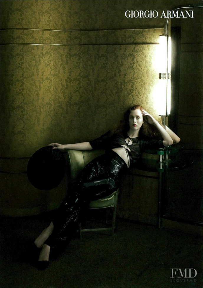 Karen Elson featured in  the Giorgio Armani advertisement for Spring/Summer 2005