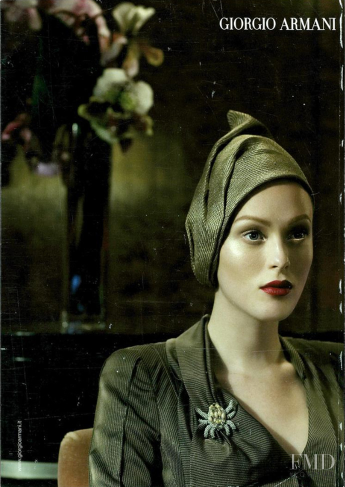 Karen Elson featured in  the Giorgio Armani advertisement for Spring/Summer 2005