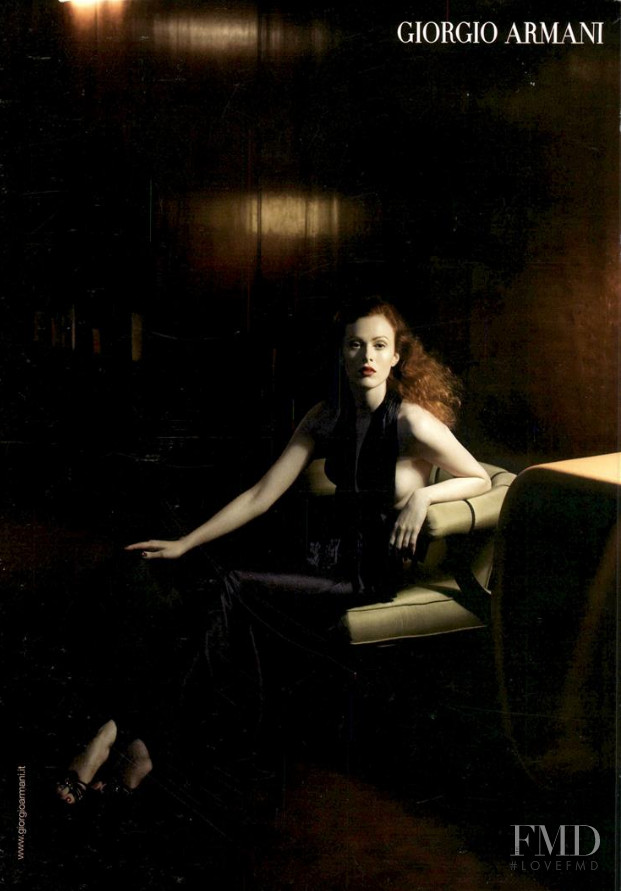 Karen Elson featured in  the Giorgio Armani advertisement for Spring/Summer 2005