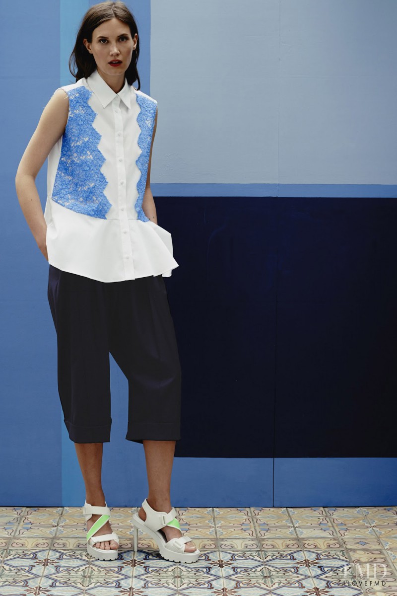 Drake Burnette featured in  the Preen by Thornton Bregazzi fashion show for Resort 2015