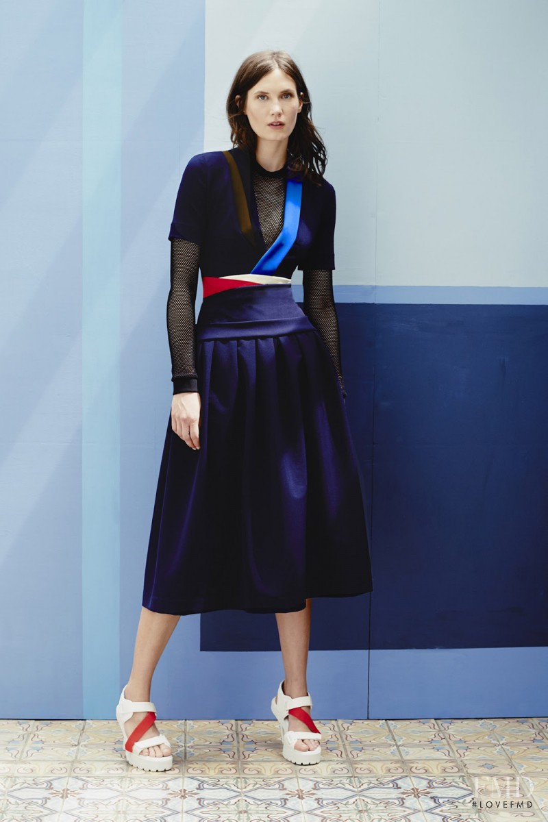 Drake Burnette featured in  the Preen by Thornton Bregazzi fashion show for Resort 2015