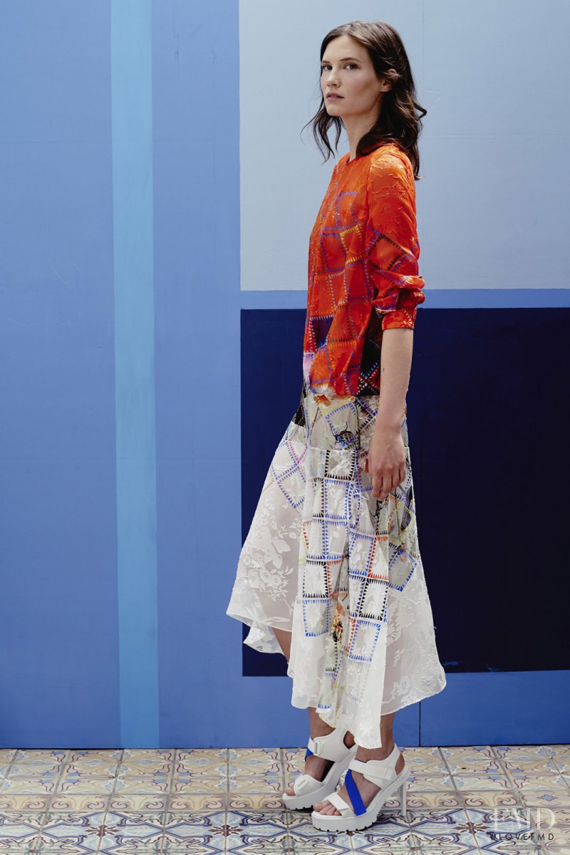 Drake Burnette featured in  the Preen by Thornton Bregazzi fashion show for Resort 2015