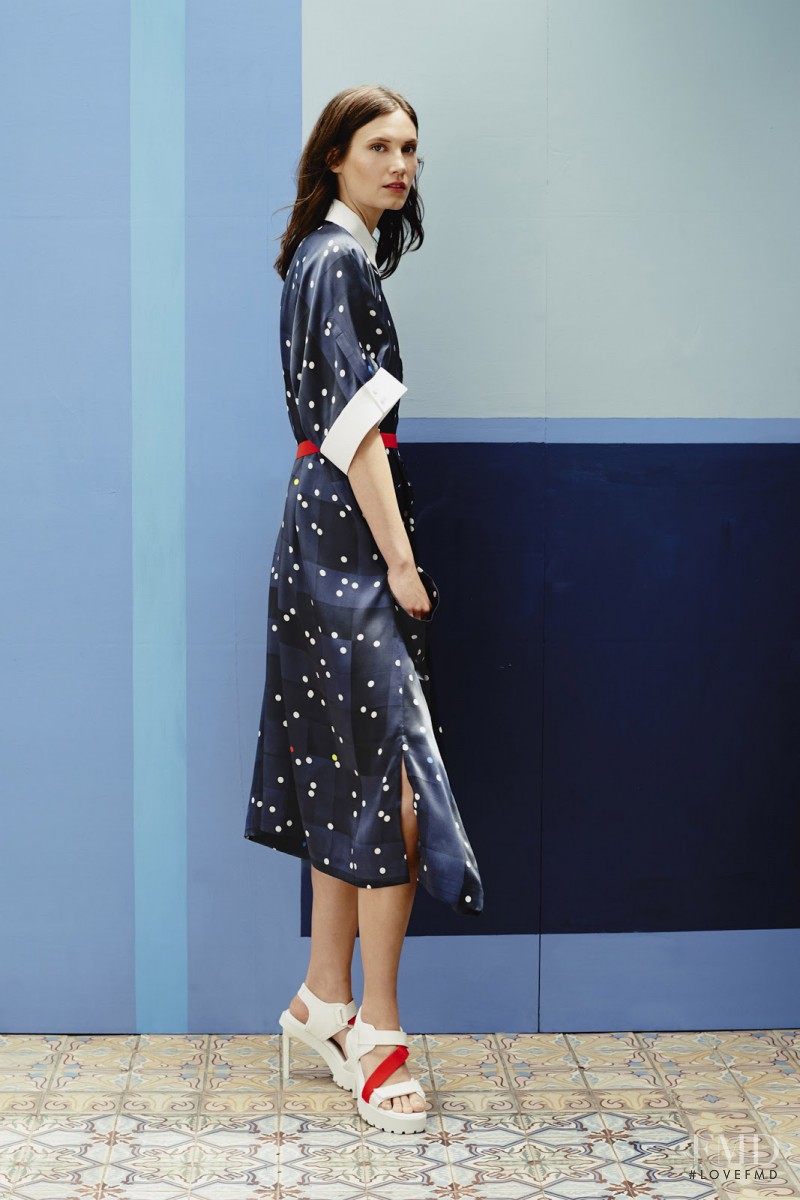 Drake Burnette featured in  the Preen by Thornton Bregazzi fashion show for Resort 2015