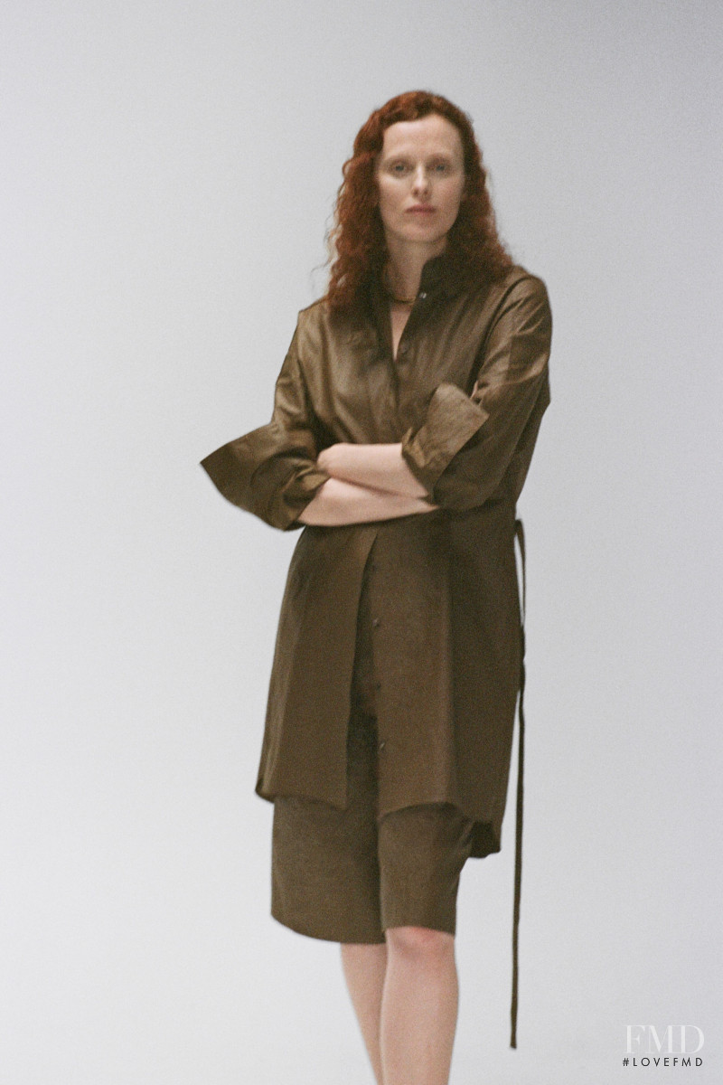 Karen Elson featured in  the Nellie Partow lookbook for Spring/Summer 2020