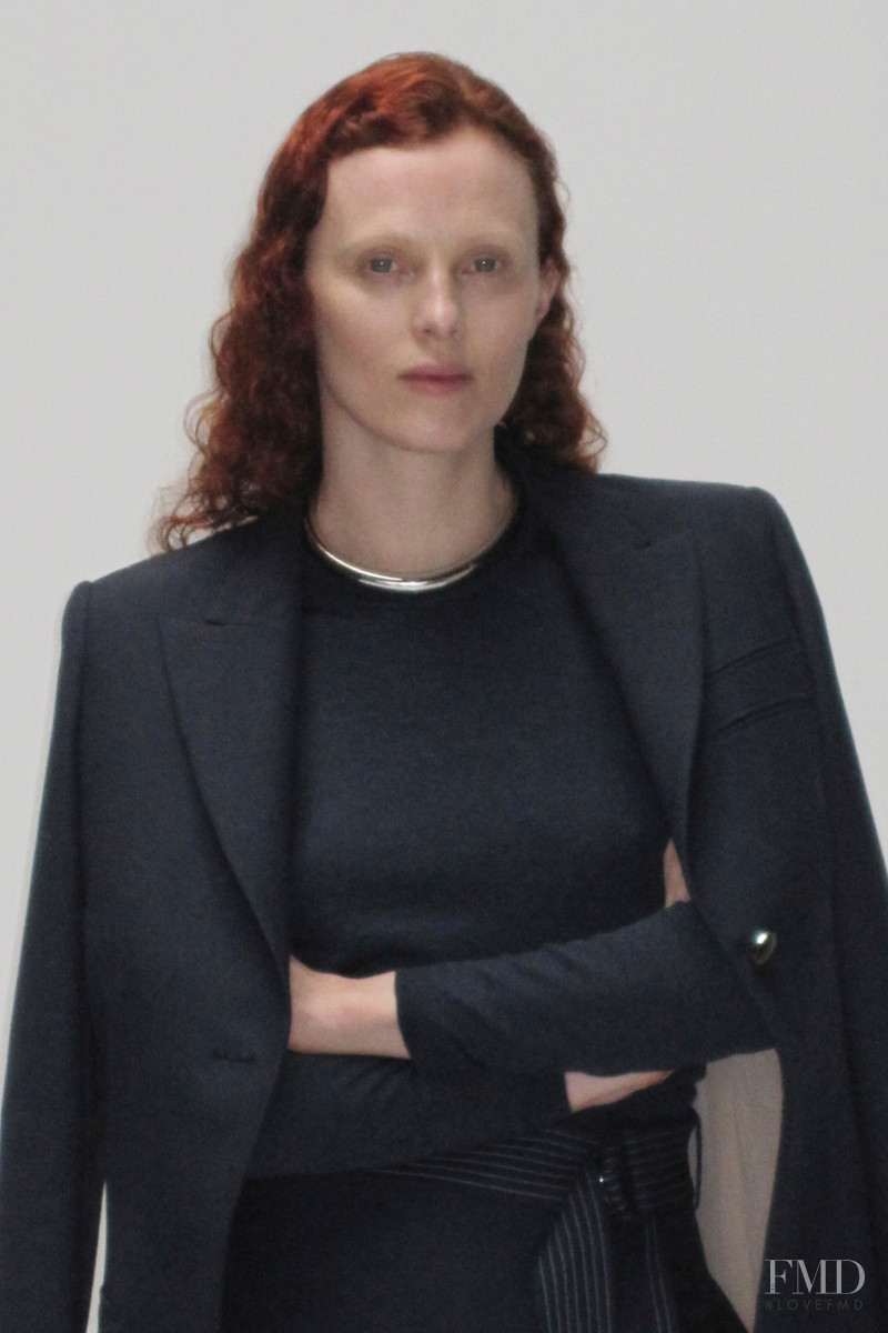 Karen Elson featured in  the Nellie Partow lookbook for Spring/Summer 2020