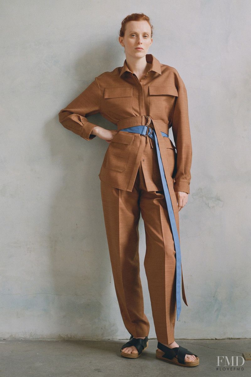 Karen Elson featured in  the Nellie Partow lookbook for Resort 2020