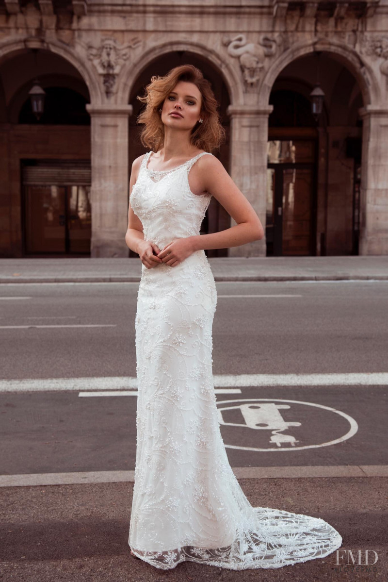 Anastasia Sopova featured in  the Mireia Balaguer Bridal lookbook for Resort 2019