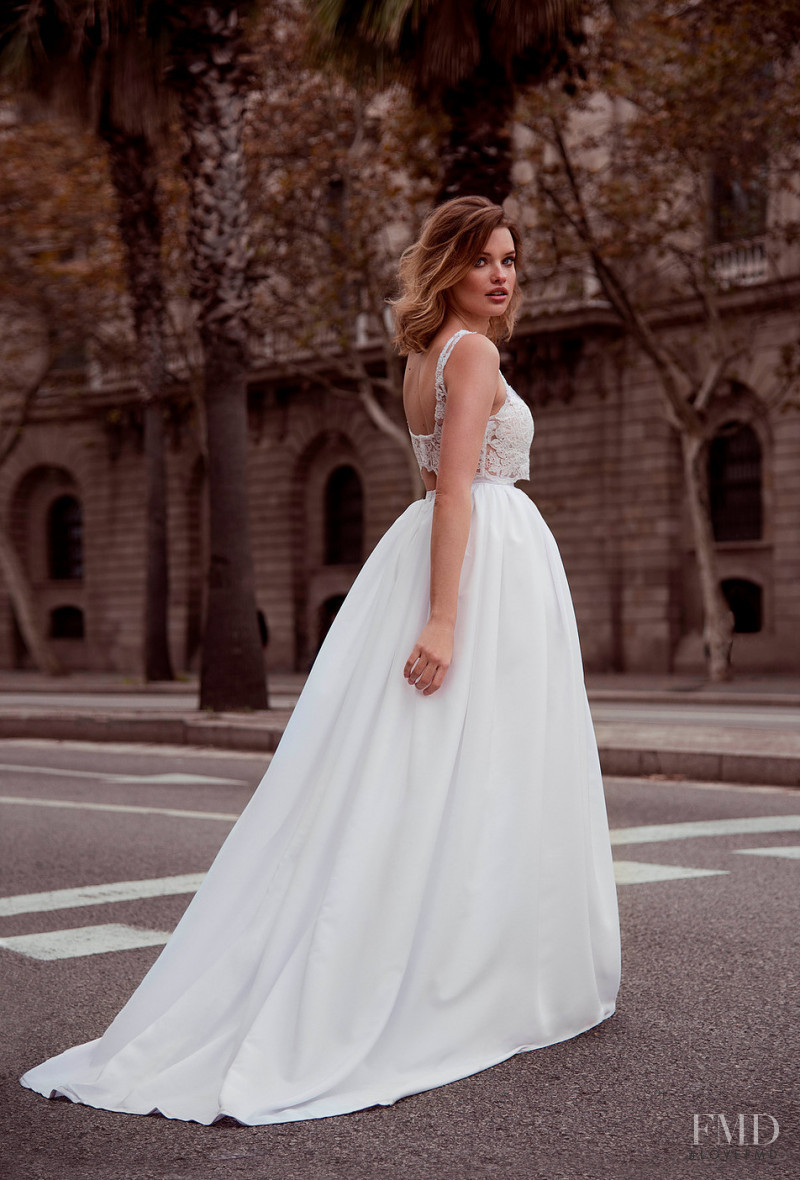 Anastasia Sopova featured in  the Mireia Balaguer Bridal lookbook for Resort 2019