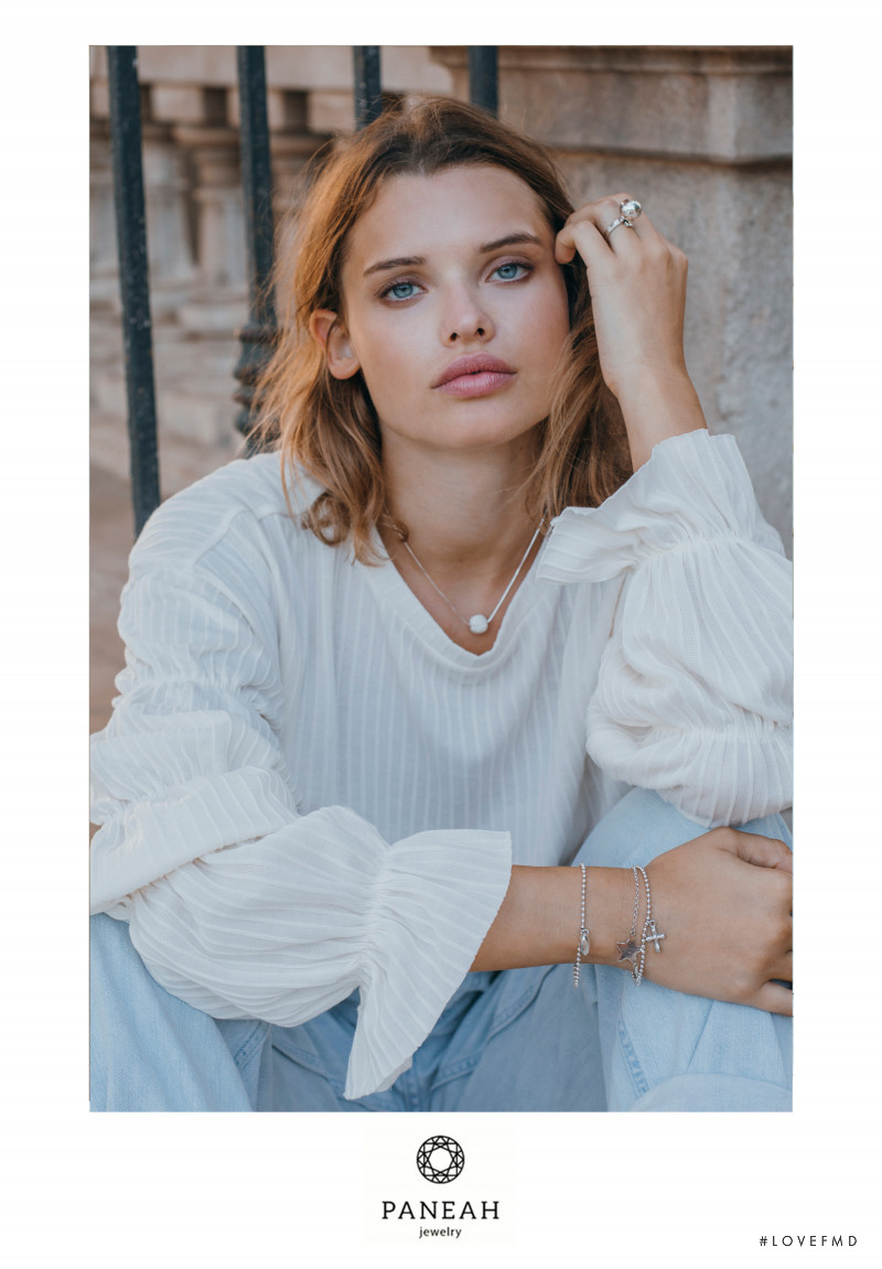 Anastasia Sopova featured in  the Paneah Jewelry advertisement for Autumn/Winter 2018