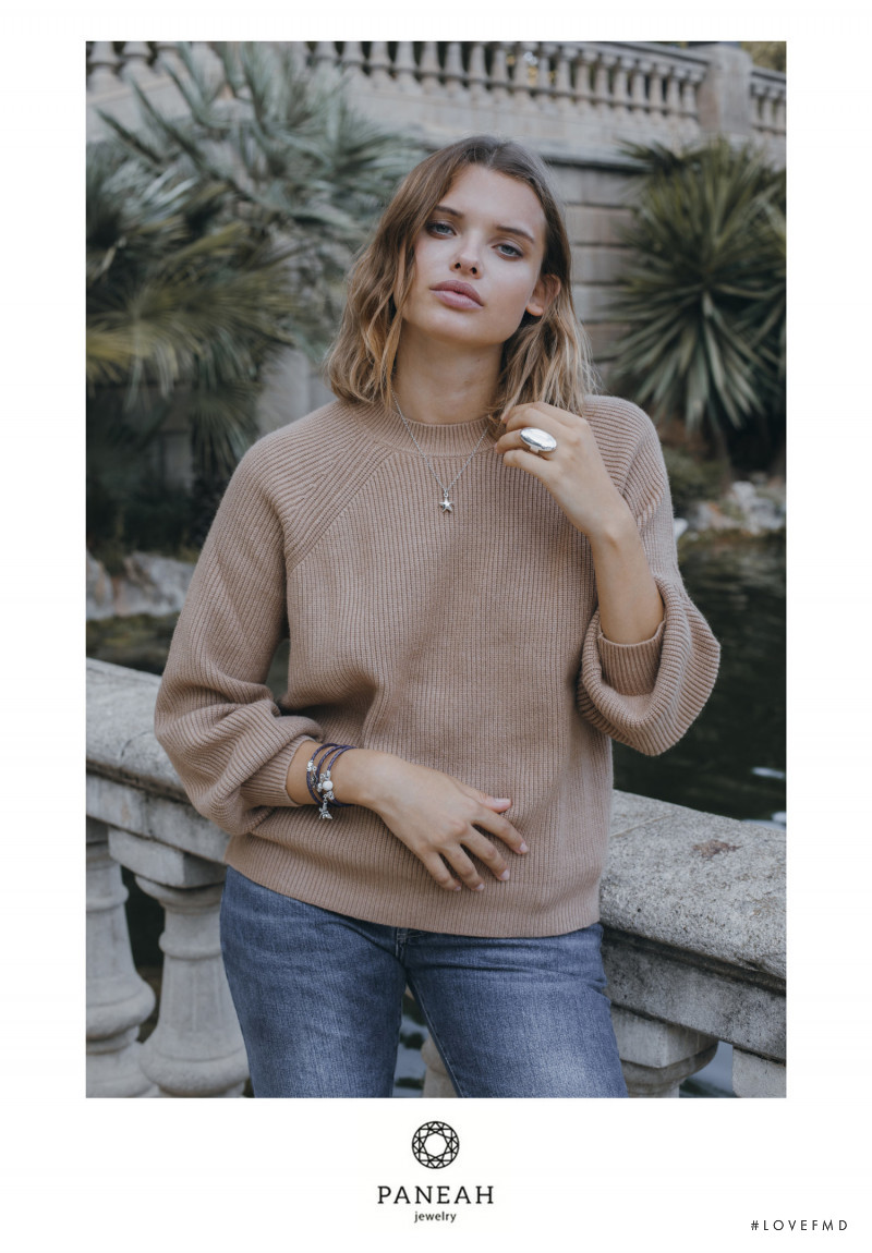 Anastasia Sopova featured in  the Paneah Jewelry advertisement for Autumn/Winter 2018