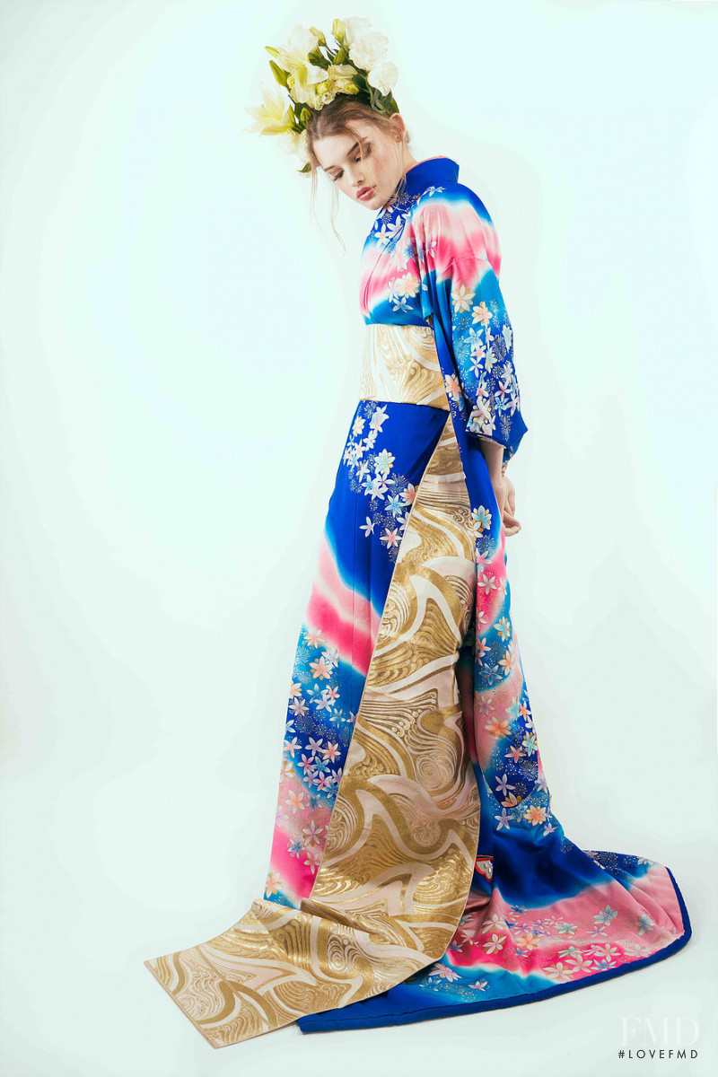 Anastasia Sopova featured in  the Mayu Kimono advertisement for Autumn/Winter 2018