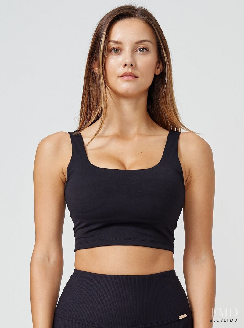 Nicola Cavanis featured in  the AMADA Yoga Wear catalogue for Autumn/Winter 2021