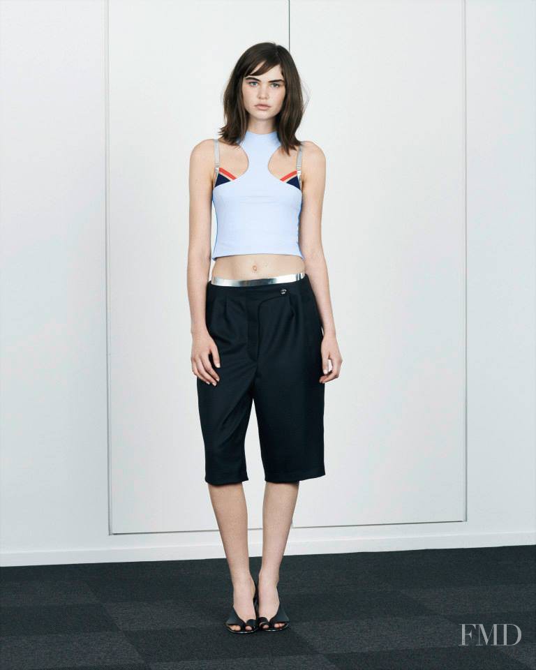 Misha Hart featured in  the Paco Rabanne fashion show for Resort 2015