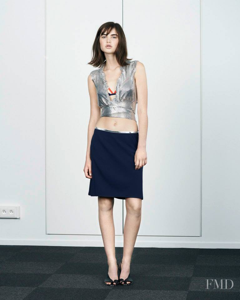 Misha Hart featured in  the Paco Rabanne fashion show for Resort 2015