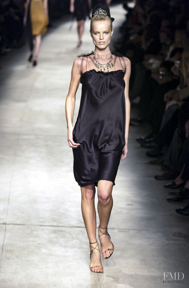 Eva Herzigova featured in  the Lanvin fashion show for Spring/Summer 2003