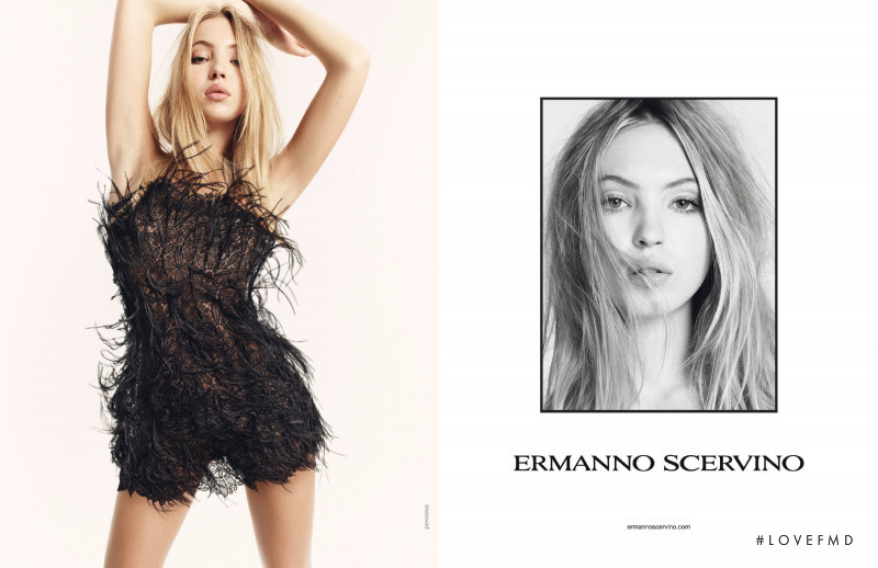 Lila Grace Moss featured in  the Ermanno Scervino advertisement for Spring/Summer 2022