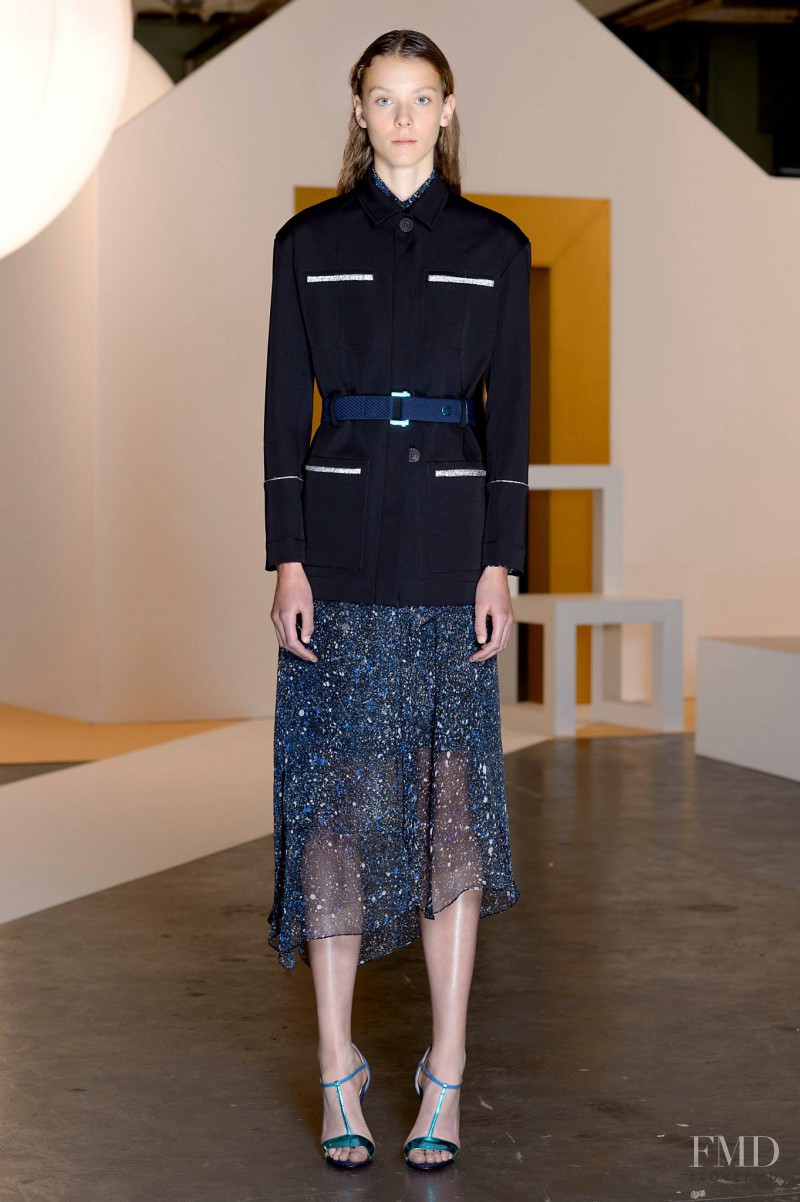 Phillipa Hemphrey featured in  the Jonathan Saunders fashion show for Resort 2015