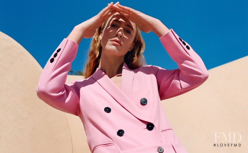 Raquel Zimmermann featured in  the Zara The Woman Suit advertisement for Spring/Summer 2019