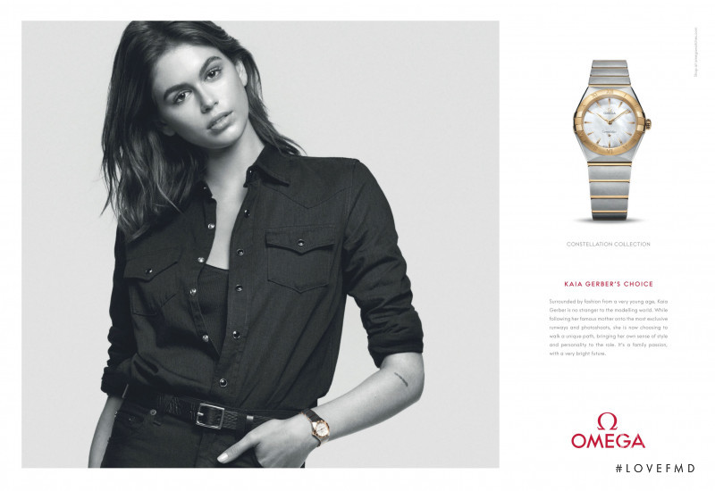 Kaia Gerber featured in  the Omega advertisement for Spring/Summer 2022
