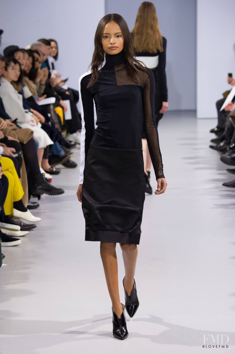 Malaika Firth featured in  the Paco Rabanne fashion show for Autumn/Winter 2014