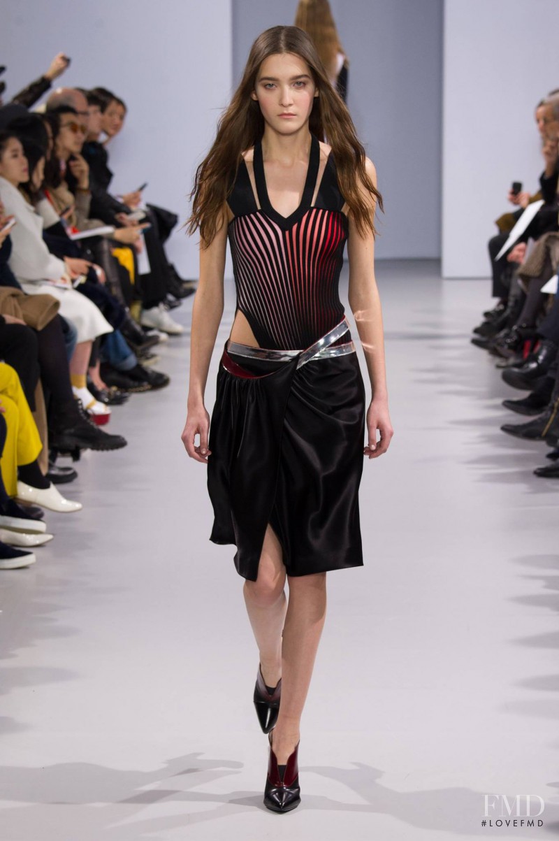 Emma Waldo featured in  the Paco Rabanne fashion show for Autumn/Winter 2014