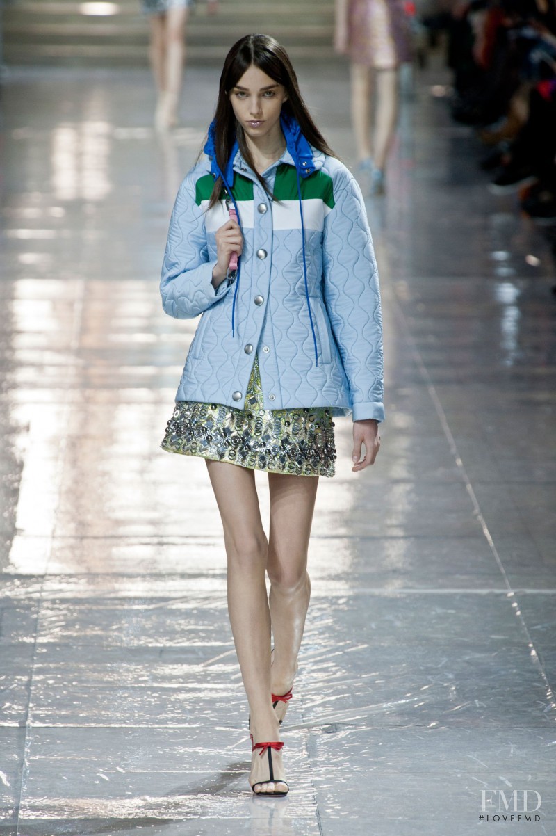 Larissa Marchiori featured in  the Miu Miu fashion show for Autumn/Winter 2014