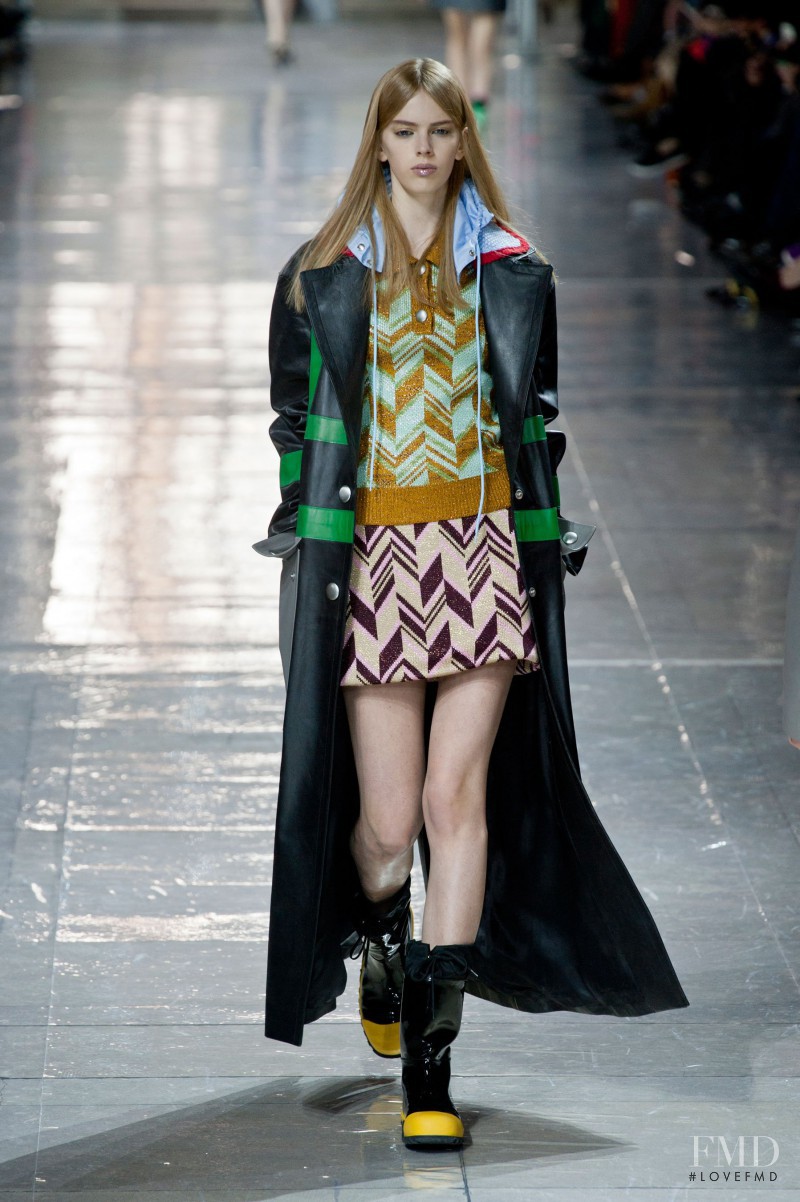 Jitte Oerlemans featured in  the Miu Miu fashion show for Autumn/Winter 2014