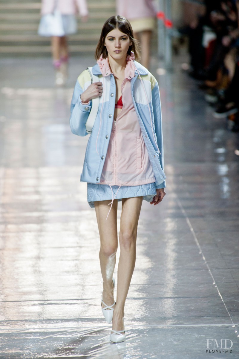Valery Kaufman featured in  the Miu Miu fashion show for Autumn/Winter 2014