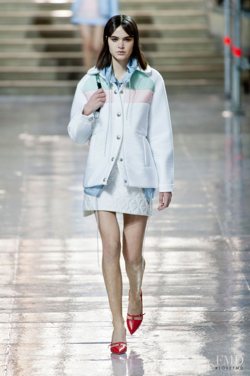 Misha Hart featured in  the Miu Miu fashion show for Autumn/Winter 2014