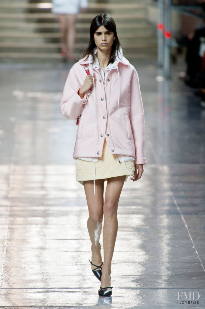 Mica Arganaraz featured in  the Miu Miu fashion show for Autumn/Winter 2014