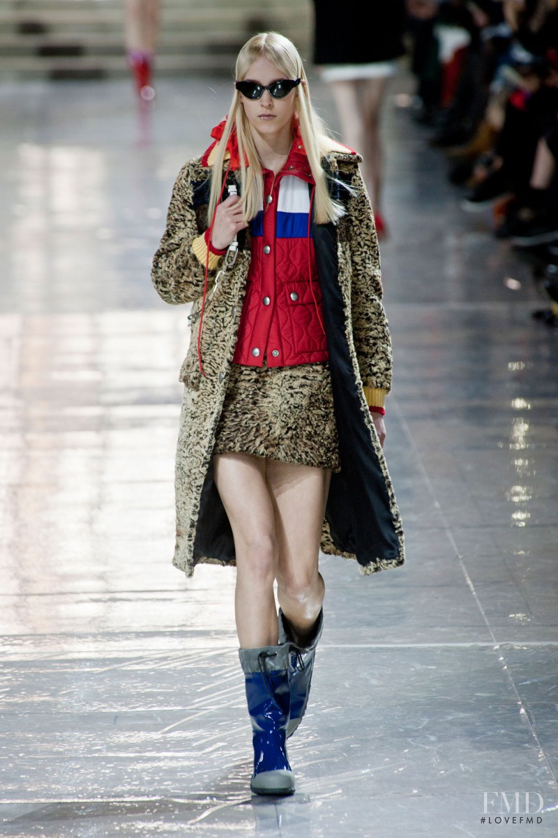 Eva Berzina featured in  the Miu Miu fashion show for Autumn/Winter 2014