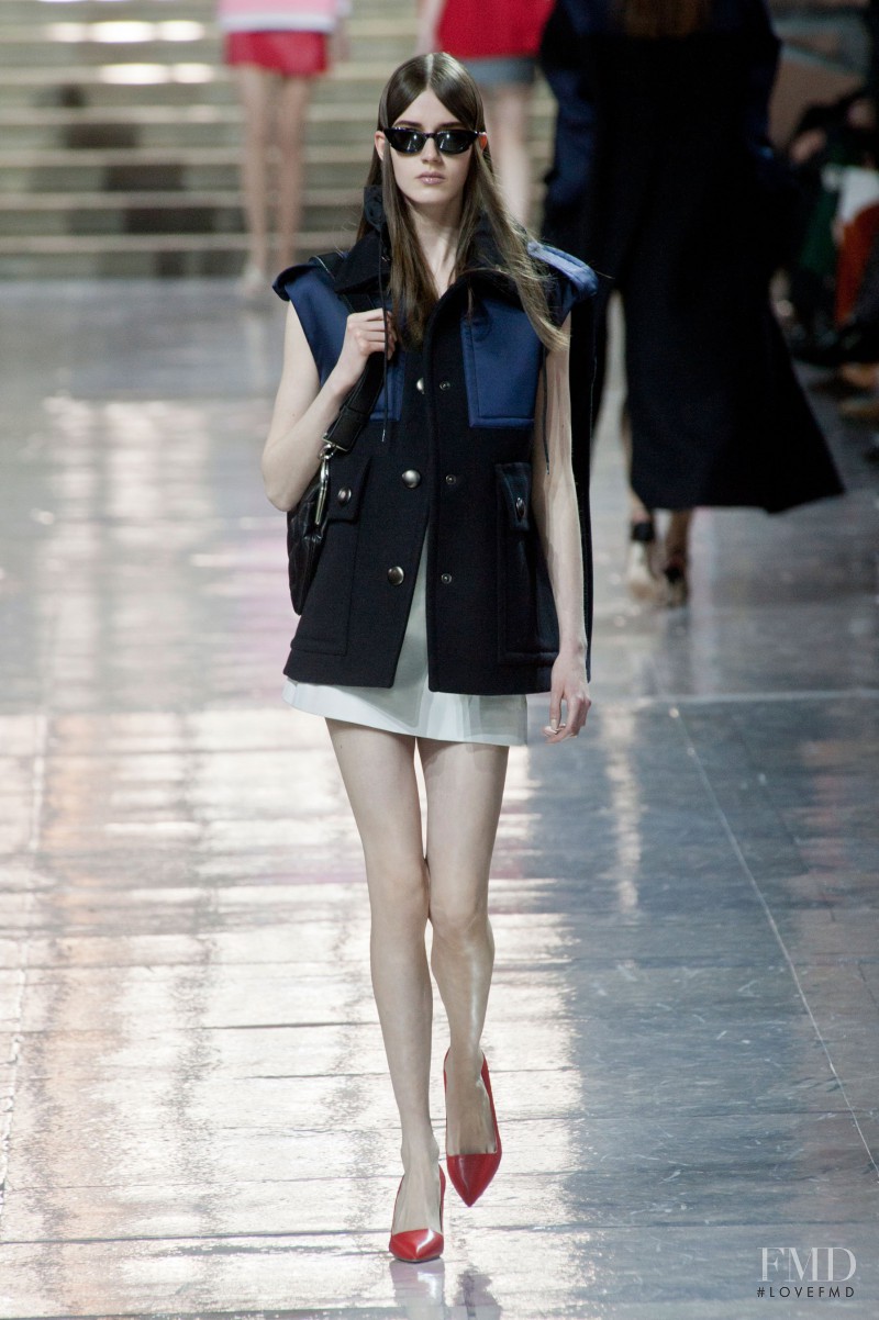 Josephine van Delden featured in  the Miu Miu fashion show for Autumn/Winter 2014