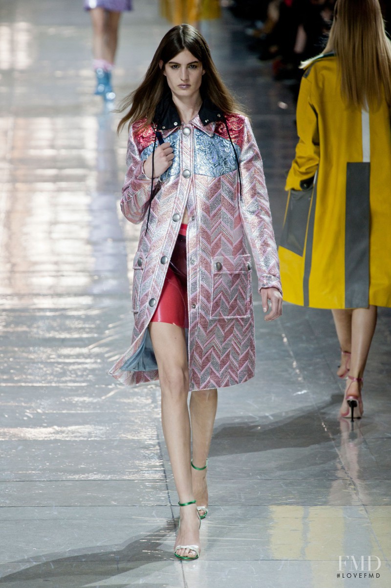 Elodia Prieto featured in  the Miu Miu fashion show for Autumn/Winter 2014