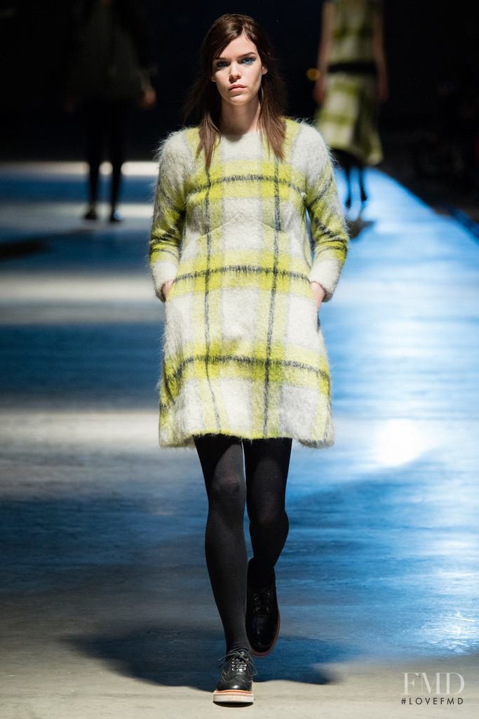 Megan Thompson featured in  the Giles fashion show for Autumn/Winter 2014