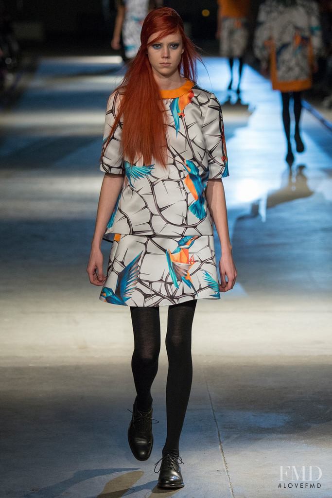 Natalie Westling featured in  the Giles fashion show for Autumn/Winter 2014